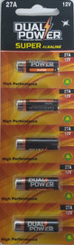 Dual power בליסטר 5 סוללות 27A סופר אלקליין  DUAL POWER